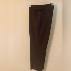 Kim Rogers Petite chocolate colored pull on slacks no pockets size 12P